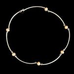 E. Dragsted Denmark Sterling Silver Pearl Choker Necklace Danish Modernist 14"