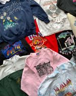 Printed Sweatshirts - 10KG to 100KG - Vintage Used Clothing Wholesale Bundle