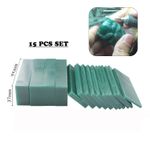 15Pcs Carving & Engraving Wax Flakes for Jewelry Making | Boxed Green Wax
