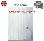 Heavy Weight Extra Long White Anti Bacterial Polyester Shower Curtain 180 220 cm