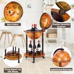 Bottle 360MM Wood Globe Wine Cupboard Bottles Storage Rack Bar Wine Italian
