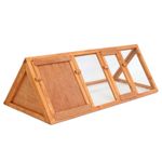 NEW! Wooden Outdoor Triangle Rabbit Guinea Pig Pet Hutch Run Cage