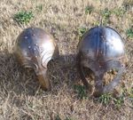 2 Vintage Viking Reenactment Helmets Larp Medieval Cosplay Costume Prop Project 