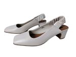 NEW WOMENS M&S COLLECTION INSOLIA UK 7.5 STONE LEATHER SLINGBACK SHOES RRP £45