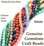 Gemstone Beads Semi Precious Jewellery Craft Making 6mm Round 65 per strand