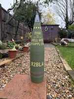 3D Printed Replica M107 155mm Howitzer Shell - Accurately Stenciled And Coloured