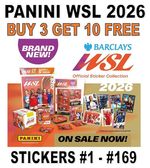 PANINI WOMENS SUPER LEAGUE WSL 2026 STICKERS  #1 - #169 BUY 3 GET 10 FREE