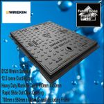 B125 Ductile Iron Heavy Duty Manhole Cover 600mm x 450mm Rapid Slide Out 700x550