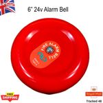 6 Inch Alarm Bell 24v Red Steel Fire Alarm AH-0218 EN54-3 Type A Safety