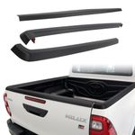 LOAD BED RAIL CAPS RAIL PROTECTOR 3 PC SET FOR DCAB TOYOTA HILUX MK8 2015-2020