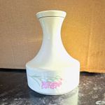 Palissy English Porcelain Floral Vase White Pink Green Vintage 1950s