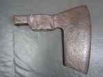 Vintage 2 1/2 lb ornate goosewing bearded side axe head old tool