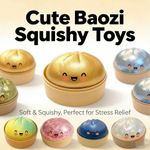 RARE GLITTER Dumpling Squishy Toy Bun Box Bao Bun Limited Edition Squishies Toy