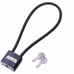 2 x AMTA Lock Security Cable Padlock For Airgun Rifle Shotgun With 2 Keys