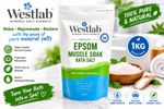 Epsom Bath Salts for Natural Muscle Recovery and Relaxation 1kg Pack