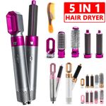 5 in 1 Professional Hair Curler Dryer Styler Curler Straightner Hot Air Brush UK