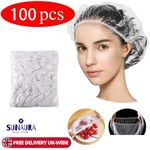 100/200pcs Disposable Shower Bath Caps Hat Waterproof Clear Hair Free Delivery