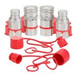 1Sets Hydraulic Connect Couplers 12Inch SAE Flat Face for Skid Steer