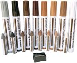 17PC Wood Furniture Repair Kit Markers & Wax Sticks Touch Up Scratch Floor Table