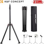 K&F CONCEPT 2.3M Light Stand Tripod Adjustable Height Aluminum Max Load 8.8 lbs
