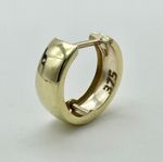 375 9ct Yellow Gold 10mm Single Huggie Hoop Earring Men&Women New
