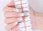 nail decals french tip design beautiful design 16 strips 