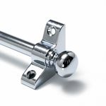 13 X Polished Chrome Stair Rods - 3/8" x 28.5" - Simplicity -  Round Finial