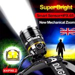Super Bright Waterproof Head Torch Headlight LED USB Rechargeable Headlamp UK