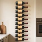 Wall Mounted Wine Storage Rack Kitchen Hanging Wine Display Rack for 10 Bottles