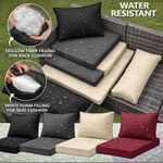 Water Resistant Rattan Patio Furniture Sofa Replacement Cushion Seat & Back Pad