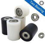 18-60 mm POM/ PP Roller Wheel Two Bearing Mute CNC Guiding Wheel Flat Belt Idler