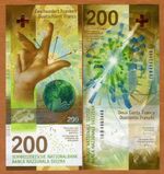 Switzerland, 200 Francs, 2016 (2018), P-78,  Hybrid Polymer, UNC