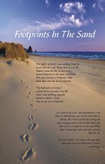 FOOTPRINTS IN THE SAND Lovely poster/print/wall art!