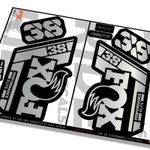 Fox 38 Performance Elite 2021 Fork Decals - Metallic Silver- Licensed by Fox