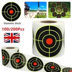 100/200X Splatter Targets Shooting 3" Reactive Target Sticker Self Adhesive Roll