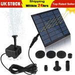 Solar Panel Powered Water Feature Pump Garden Pool Pond Fish Aquarium Fountain !