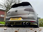 3.8" Exhaust Tips for Golf R MK7 - Push Fit - No Cutting - Black & Silver!