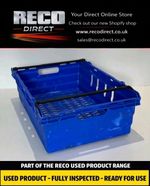 100 X USED BALE ARM CRATE / STACKING TRAY STORAGE TOTE BOX 600 x 400 x 200mm