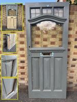 Reclaimed Old Victorian Edwardian Wooden Front Door 2050 Or 2053 x 850mm