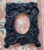 Antique Carved Wooden Oak Primitive Photograph Frame