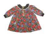 LITTLE PRECIOUS Girl's sz 3 Holiday Festive Dress Long Sleeve Made in USA VTG