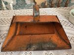 Vintage 1970s orange Metal Dust Pan 14” wide Classic original 