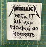 METALLICA NO REGRETS WOVEN SEW OR IRON ON PATCH OFFICIALLY LICENSED