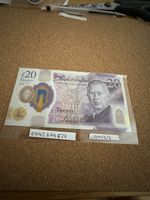 King Charles 20 POUND £20 NOTE “Creases” BANK of ENGLAND in Protective Sleeve