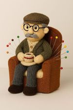 Pin Cushion Grandad Armchair Knitted DK knitting Pattern Only 25cm Tall