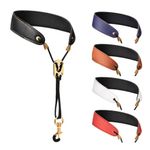 Leather Saxophone Neck Strap Adjustable Padded Support Alto Tenor Soprano