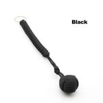 Outdoor Self Defense Monkey Fist Steel Ball Paracord Keychain Safety Tool