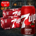 7UP Cherry 24 x 355ml Can - USA IMPORT Refreshing Sparkling Soda