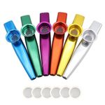 Metal Kazoo with 5 Flute Film, Easy to Learn Musical Instrument Gift