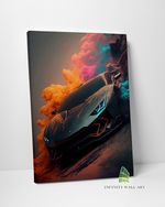 Black Sports Car Canvas Art Wall Art Print Picture Racing Cars Framed Decor E565